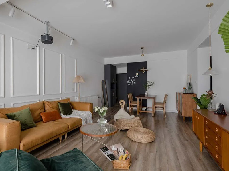 復古田園風室內裝修 長沙五礦萬境水岸 88㎡二居室家裝設計