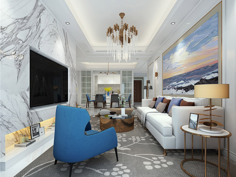 101㎡舊房翻新改造 西安藍光公園華府 全屋法式風格設計裝修