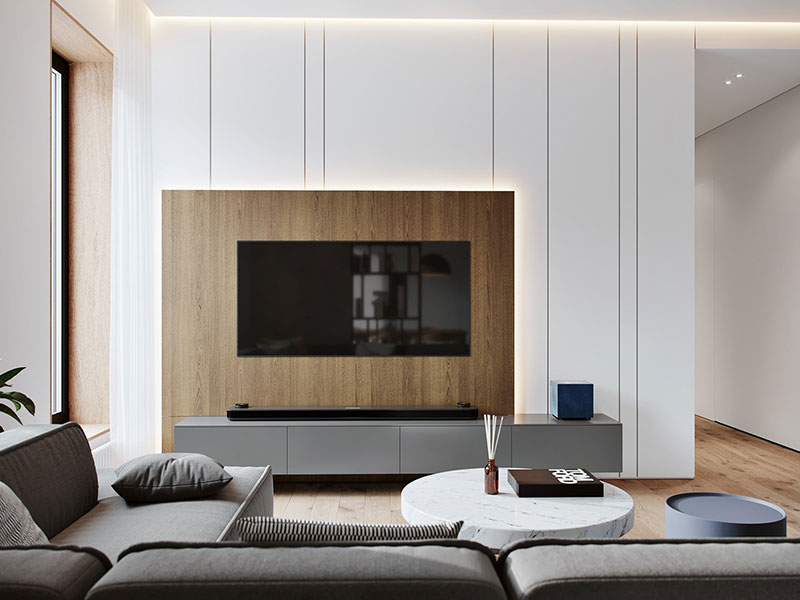 客廳電視背景墻裝修改造選哪些材料比較好？(圖1)
