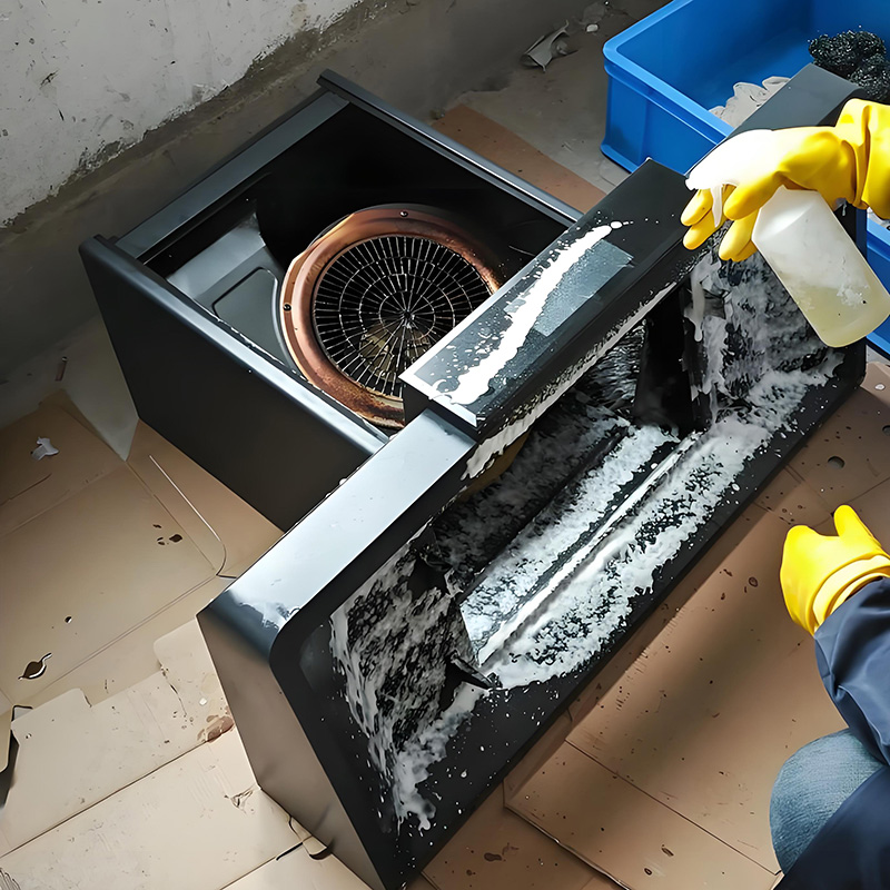 清洗油煙機(jī)用什么材料洗的干凈(圖2) 清洗油煙機(jī)用什么材料洗的干凈(圖2)